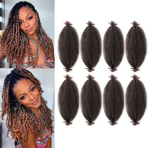 Braiding Hair Yufeihe Marley Twist, 16 cm, Spring Afro, 8 pacotes