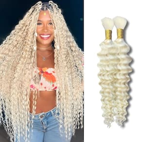 Pacote de cabelo trançado humano Niviorvan 613 Blonde 18 100g
