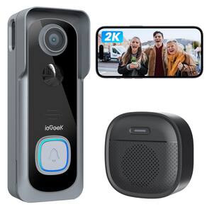 Campainha de vídeo sem fio iEGeek J9 1080P com carrilhão e trocador de voz