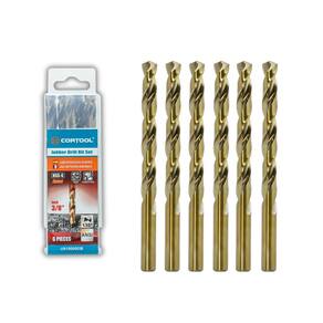 Conjunto de brocas Cortool M35 HSS Cobalt 6 unidades de 9,53 mm para metal