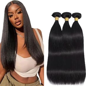 Pacotes de cabelo YOUNGHANN Natural Black Straight 3x 100g 20-24in