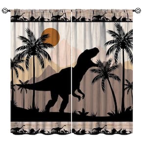 Cortinas ShitingYu Dinosaur para crianças, quarto, berçário, 107 x 114 cm