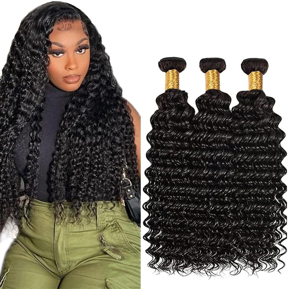 Pacotes de cabelo YOUNGHANN Deep Wave Brazilian Virgin 16-20cm