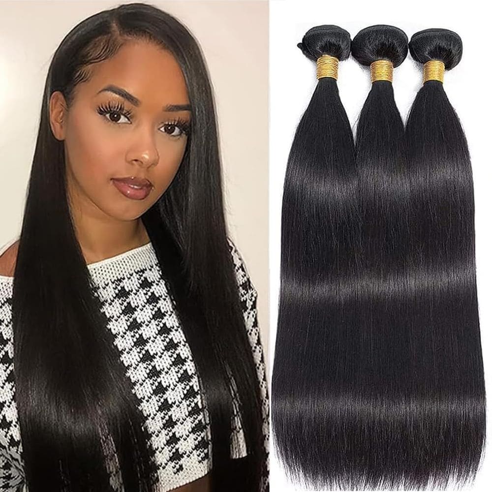 Pacotes de cabelo WNENOE 12A Brazilian Virgin Straight 40-50cm