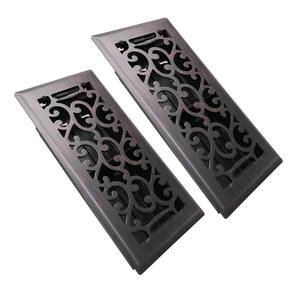Tampas de ventilação de piso SANYCASA Savannah 10x20cm em aço, pacote com 2