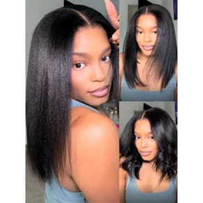 Peruca Beauty Forever Light Yaki Straight Bob 35 cm 180% de densidade