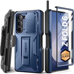 Capa de telefone TONGATE para Samsung Galaxy Z Fold 6 azul com acesso