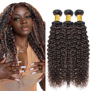 Pacotes de cabelo Fridnae PB130 Highlight Kinky Curly 60 65 70cm