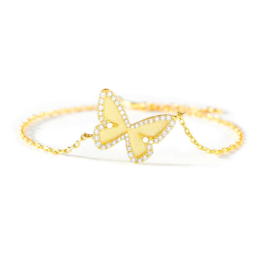 Pulseira STORYJEWELLERY Gold Butterfly Brass para mulheres