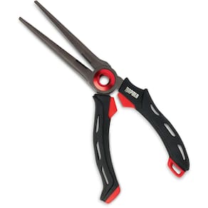 Alicate Rapala 8 Mag Spring em aço inoxidável com cabo de plástico