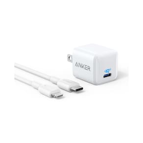 Bloco de carregador USB C 20W Anker 511 Nano PIQ 3.0 com cabo de 6 pés