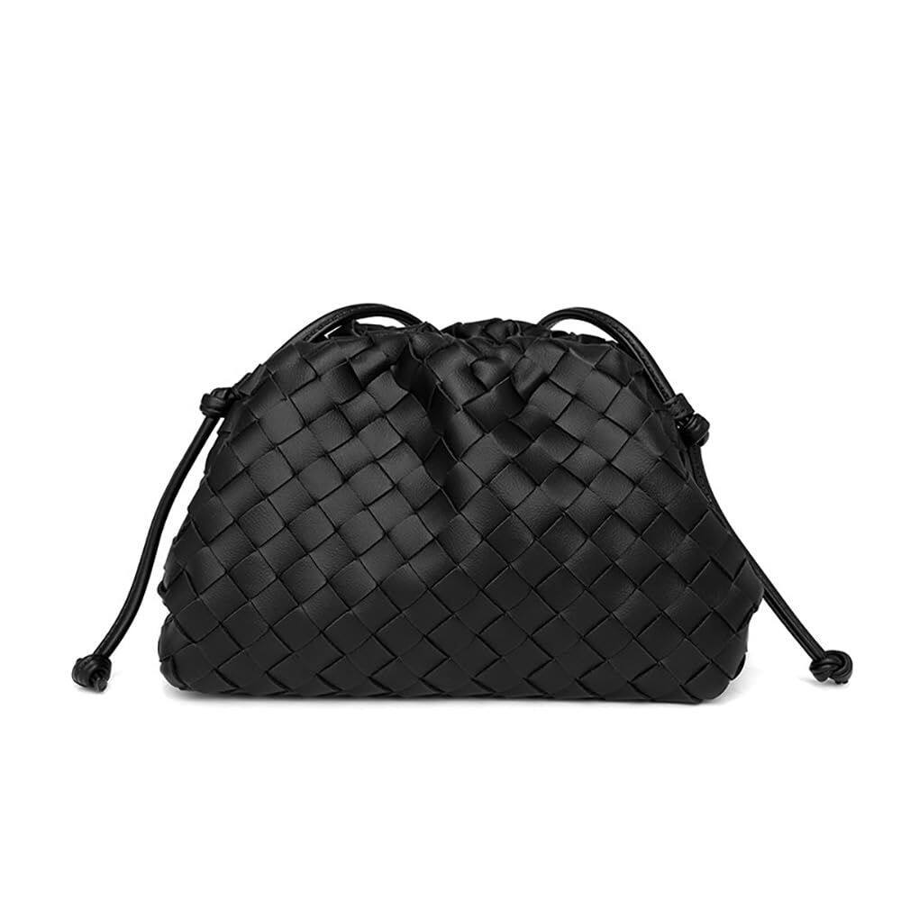 Bolsa embreagem Huralona Dressy plissada de couro vegano Cloud Bag