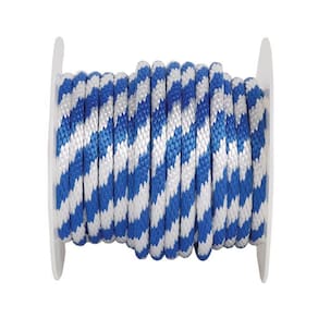 Estojo de poliéster Rope Wellington Derby azul/branco 5/8 polegadas x 200 pés 1
