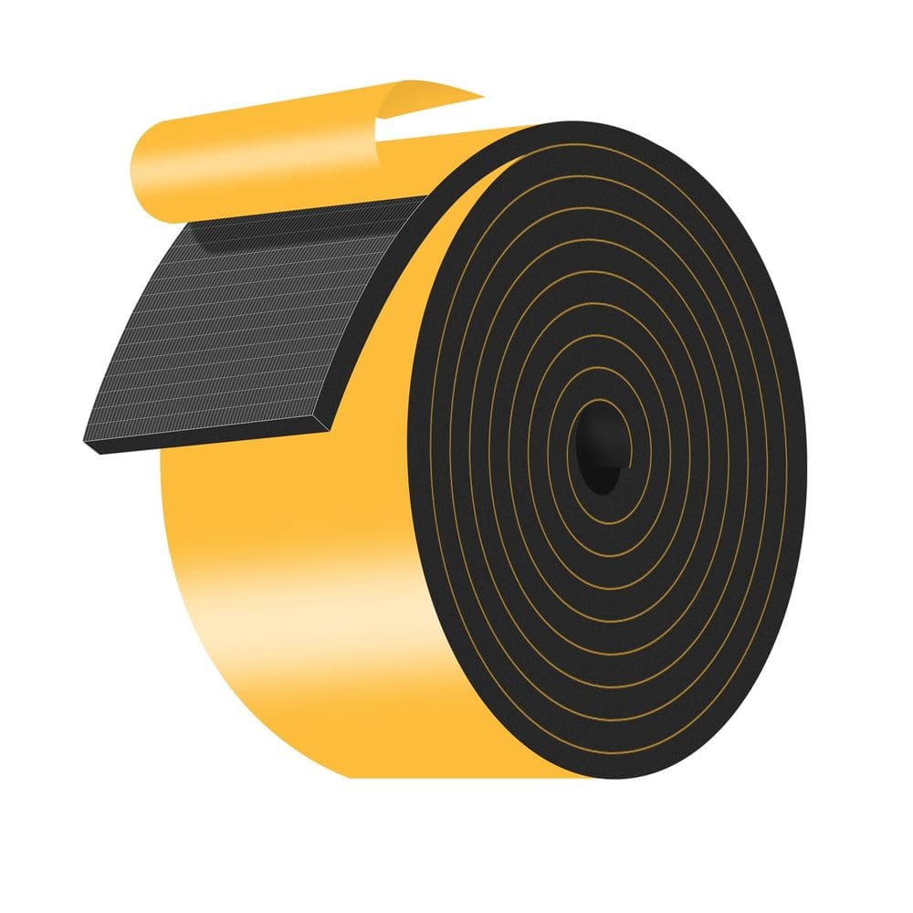 Vedação de porta Weather Stripping MIKONIYA preta 7,62 cm x 0,64 cm x 3,05 m