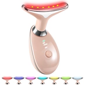 Ferramenta de massagem facial e pescoço VGY 7 em 1 com terapia de luz vermelha