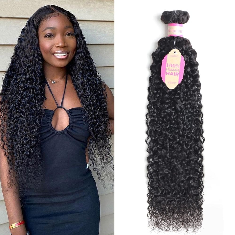 Pacotes de cabelo Ainimiu Jerry Curly Wave 28 polegadas 100g 12A Grade