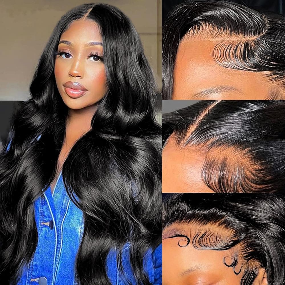 Perucas frontais de renda Sathen Body Wave 22" Cabelo humano com 180% de densidade