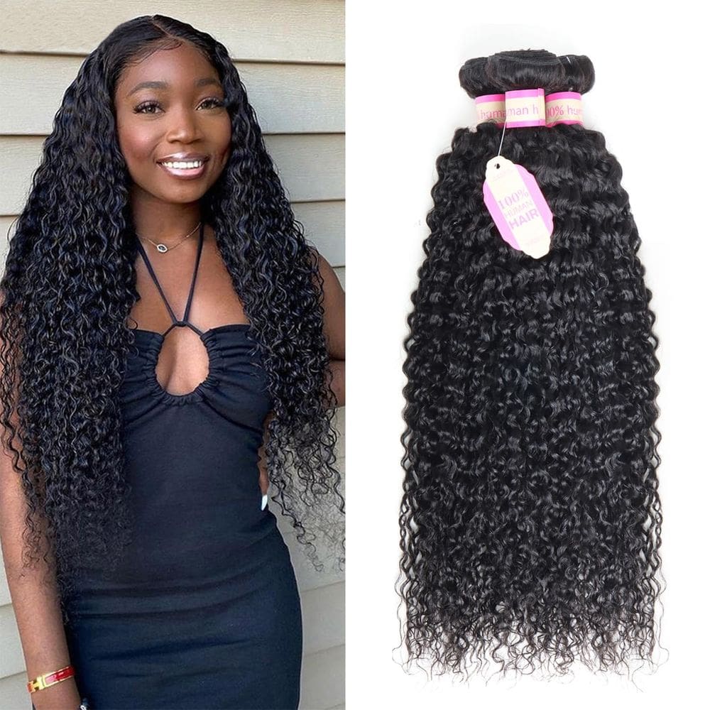 Pacotes Hair Weave Ainimiu Jerry Curly Wave 12A Grade 100g