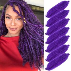 Extensões de cabelo GOWIT Marley Hair 16 cm roxas, 7 pacotes