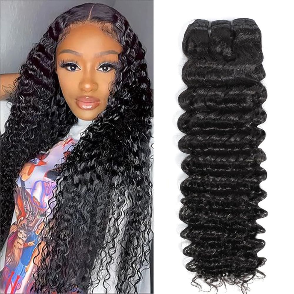 Pacotes de cabelo Chikamlty 12A Deep Wave 30cm Cabelo humano