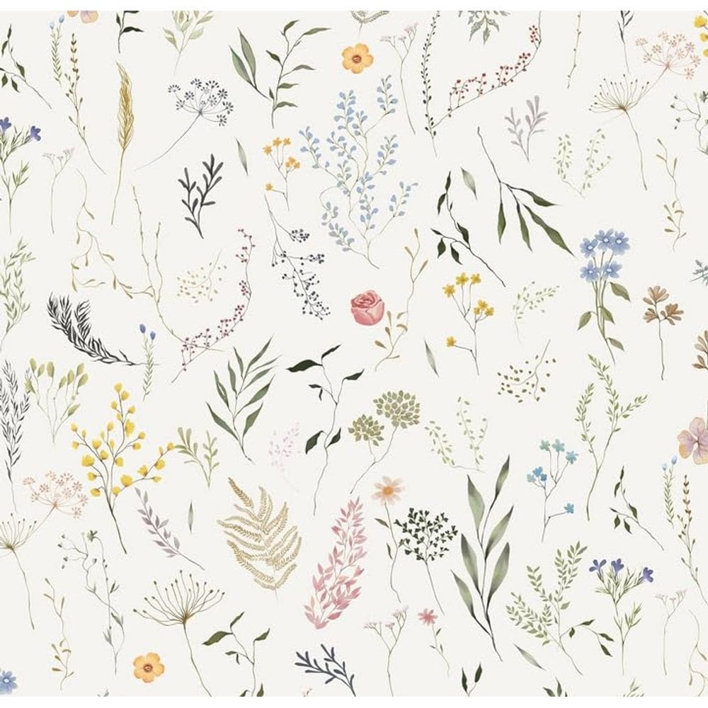 Papel de parede Dimon 787x16.1 Floral Peel and Stick em vinil bege