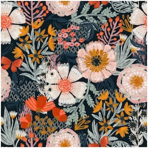 Papel de parede HAOKHOME Boho Floral Peel and Stick 5 m x 0,44 m