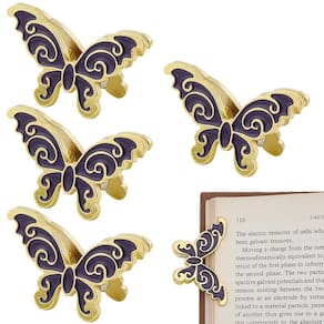 Clipe de livro Butterfly CRASPIRE Vintage Gold Alloy 4 unidades