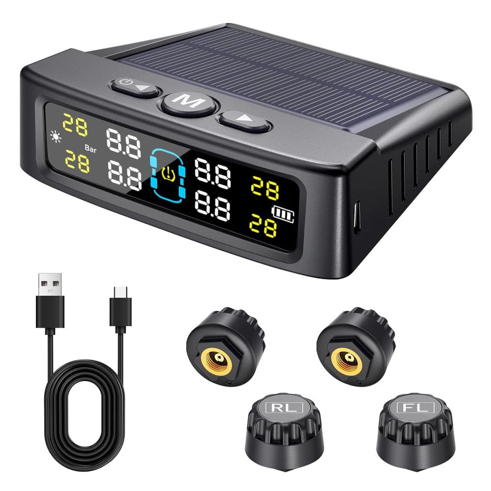 Sistema de monitoramento da pressão dos pneus LETOURWM RV com 4 sensores