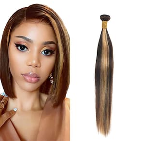 Pacote de cabelo Freiuoke P4/27 Blonde Straight 20cm 95-105g