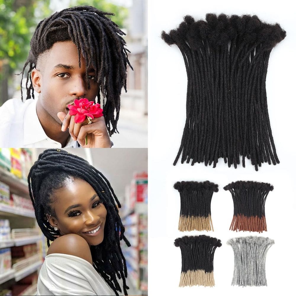 Dreadlock Extensions Vecago 50 Strands 0,4 cm 100% cabelo humano