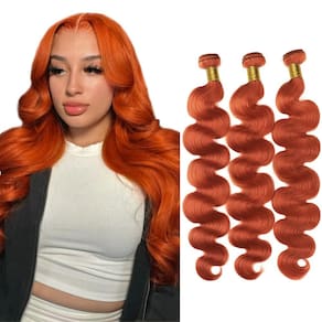 Pacotes de cabelo Fridnae Ginger Body Wave 350 Color 22 24 26 cm