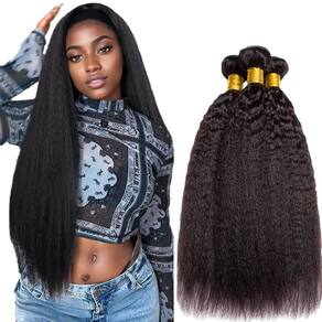 Pacotes de cabelo YOUNGHANN Yaki Straight Brazilian Virgin 3x 55cm
