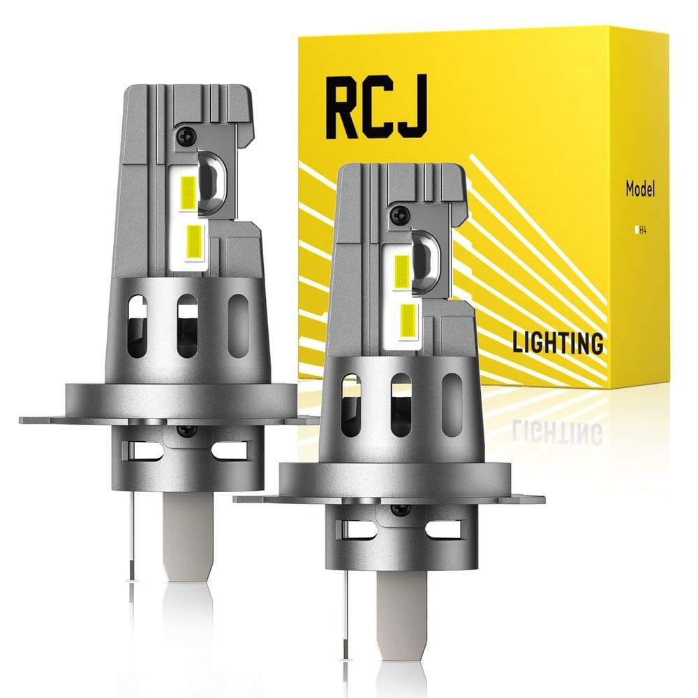 Faróis de neblina RCJ H4 Bulb 1:1 Mini Size 600% de brilho, pacote com 2