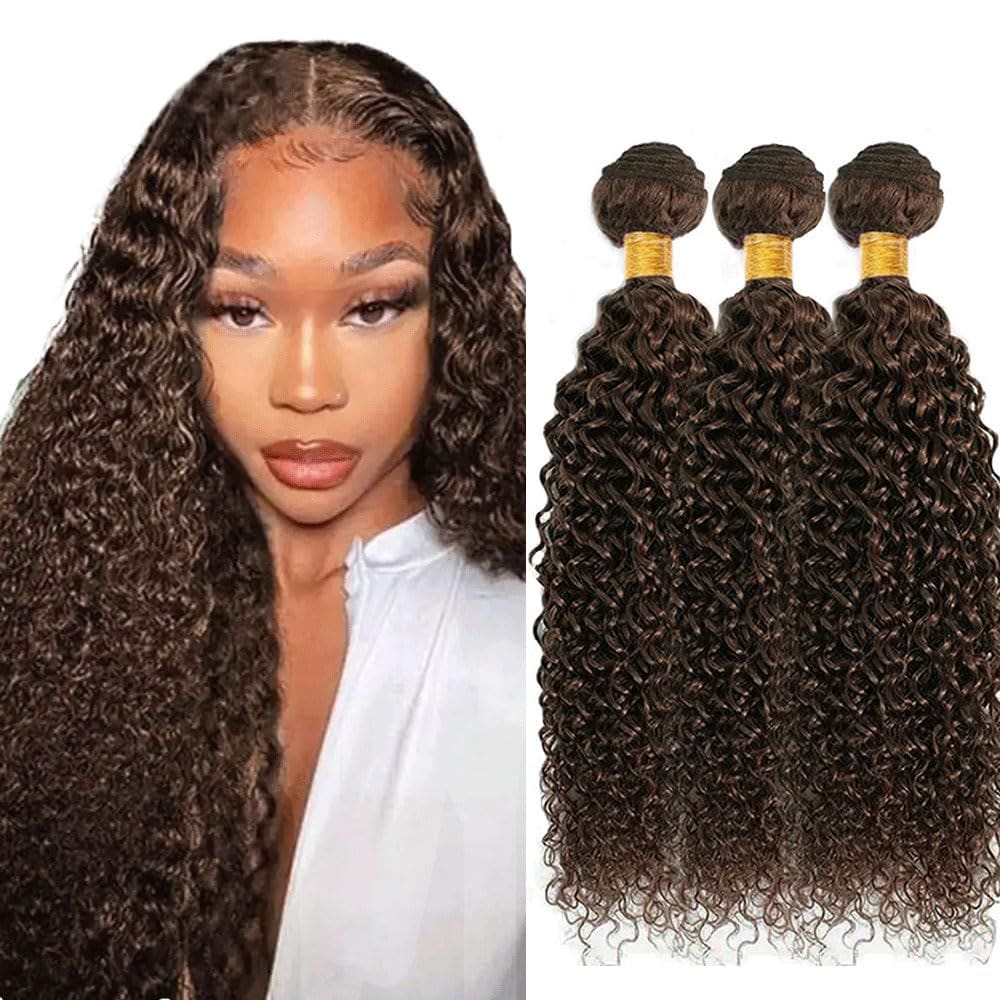 Pacotes de cabelo Raivide Dark Brown Kinky Curly 40 45 50cm