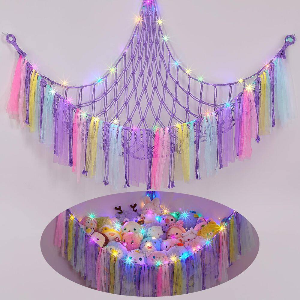 Rede de bichos de pelúcia ou rede FIOBEE com luz LED