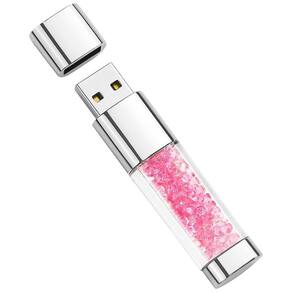 Unidade flash USB BorlterClamp Cute Pink Crystal 64GB