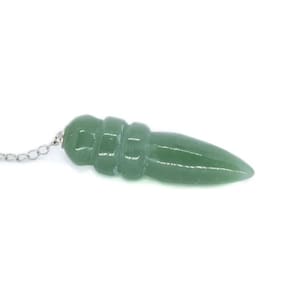 Pendulo Pedra Jade Limpeza Completa da Aura Radiestesia 4 cm