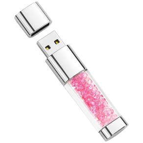 Unidade flash USB BorlterClamp Cute Pink Crystal 32GB