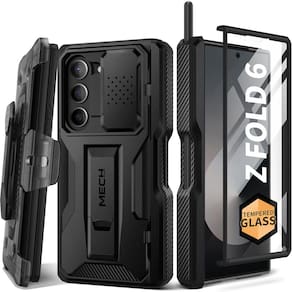 Capa TONGATE para Samsung Galaxy Z Fold 6 com slot S Pen preta