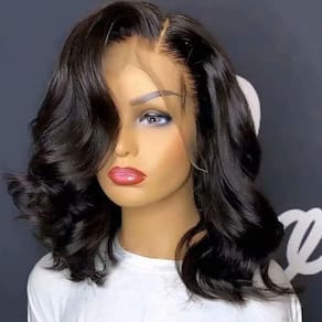 Perucas frontais de renda Kebetter 30cm Body Wave HD 200% de densidade