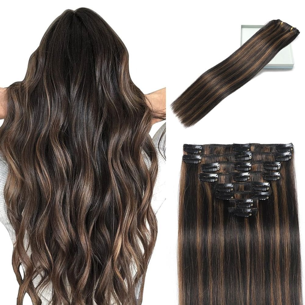 Extensões de cabelo Clip In LORIEN Real Human Hair 35cm 80g