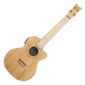 Guitarras Ukulele Ortega Série Bamboo Tenor Acústico-Elétricas
