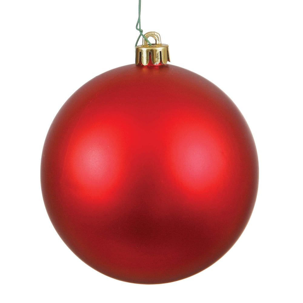 Enfeite de Natal Vickerman 12 Red Matte Ball Shatterproof