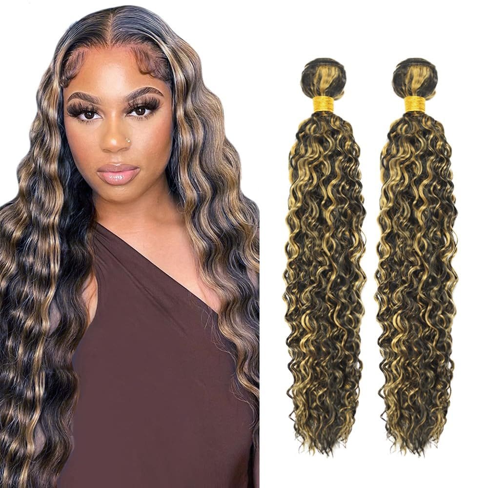 Pacotes de cabelo HertFeu P1B27 Blonde Deep Wave 10A Brazilian