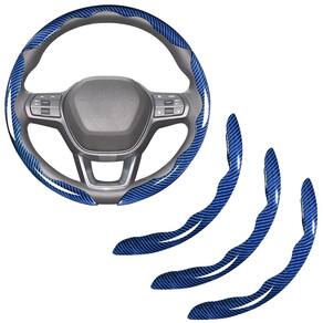 Capas de volante Aimato Carbon Fiber 3 peças (azul)