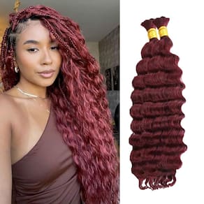 Cabelo trançado humano Ocahsm Deep Wave 18cm 100g/2 pacotes 99J