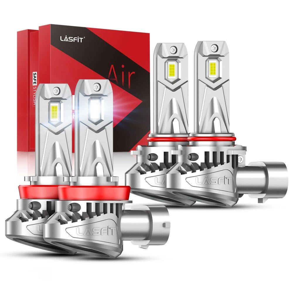 Lâmpadas de nevoeiro LASFIT BEAM H11 9005 2025 Atualização 6000K x4