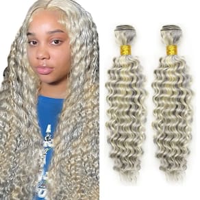 Pacotes de cabelo HertFeu Pgray/613 Blonde 10A Brazilian Virgin