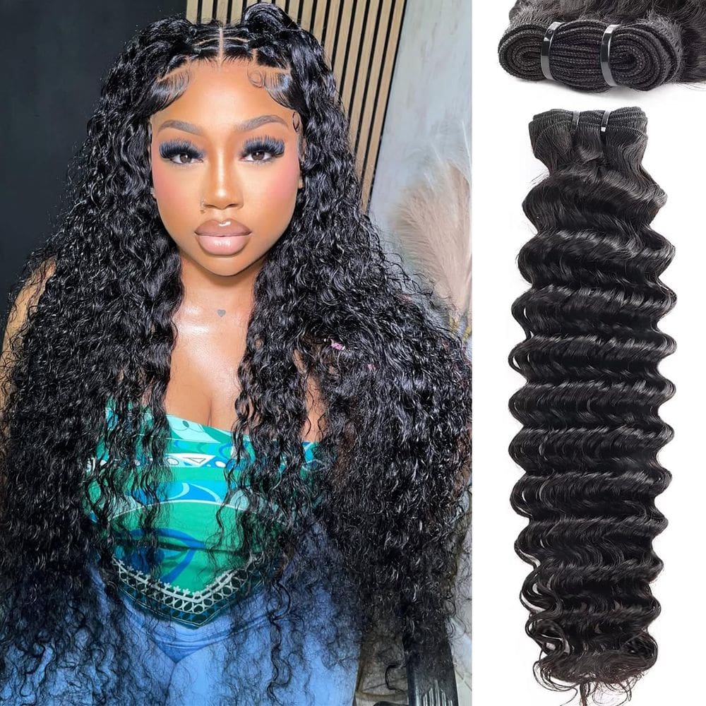 Pacotes de cabelo NBRUW 12A Deep Wave 100% virgem não processada