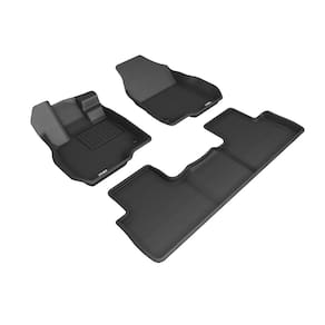 Tapete de chão 3D MaxSpider Kagu Black compatível com Acura Rdx 19-25